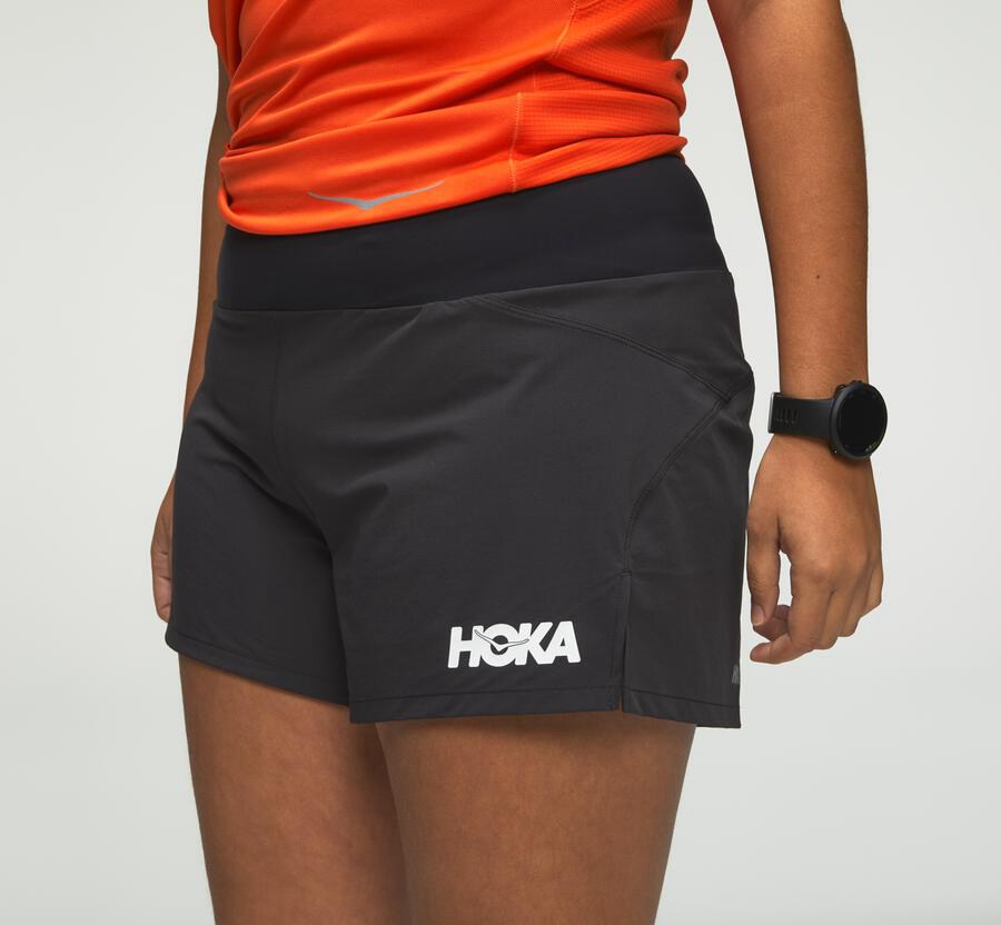 Pantalones Cortos Hoka One One Mujer Negros - Performance - WRAO74328